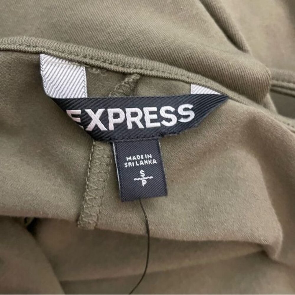 Express Olive Green Fit n' Flare Fairy Dress Womens Size S - Picture 6 of 8